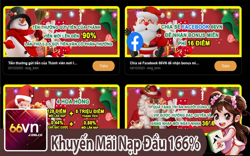 Khuyến Mãi Nạp Đầu 166%